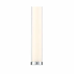 Eurofase Shaw 2 1/2" Wide Chrome LED Tube Mini Pendant Light -Outlet The Radiantix Store eurofase shaw 2 and one half inch wide chrome led tube mini pendant light 79m91views1