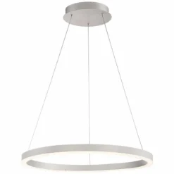 Eurofase Spunto 27 1/2" Wide Silver LED Ring Pendant Light