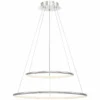 Eurofase Valley 23 1/2" Wide Chrome LED 2-Ring Pendant Light -Outlet The Radiantix Store eurofase valley 23 and one half inch wide chrome led 2 ring pendant light 35a98