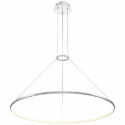 Eurofase Valley 31 1/2" Wide Chrome LED Ring Pendant Light