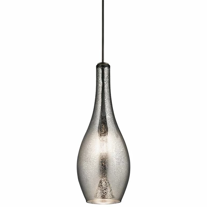 Everly 11" Wide Olde Bronze And Mercury Glass Mini Pendant 3 Everly 11" Wide Olde Bronze And Mercury Glass Mini Pendant