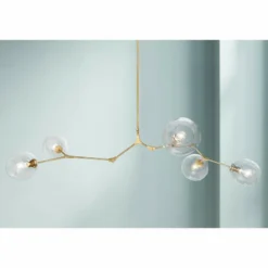 Fairfax 66" Wide Brushed Brass Modern Chandelier