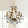 Filmore 17 1/2" Wide Antique Gold Crystal 4-Light Chandelier -Outlet The Radiantix Store filmore 17 and one half inch wide antique gold crystal 4 light chandelier 31y85cropped