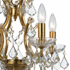 Filmore 17 1/2" Wide Antique Gold Crystal 4-Light Chandelier -Outlet The Radiantix Store filmore 17 and one half inch wide antique gold crystal 4 light chandelier 31y85views1