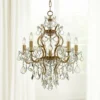 Filmore 23" Wide Antique Gold 6-Light Traditional Crystal Chandelier -Outlet The Radiantix Store filmore 23 inch wide antique gold 6 light traditional crystal chandelier 39y90cropped