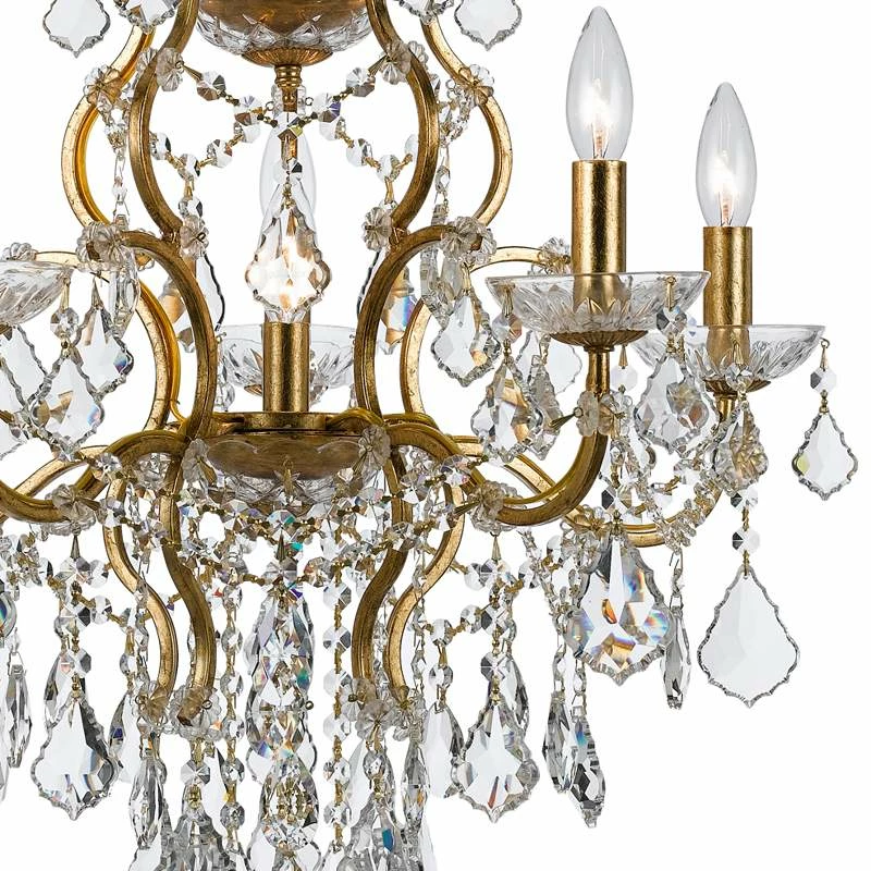 Filmore 23" Wide Antique Gold 6-Light Traditional Crystal Chandelier 5 Filmore 23" Wide Antique Gold 6-Light Traditional Crystal Chandelier - Image 3