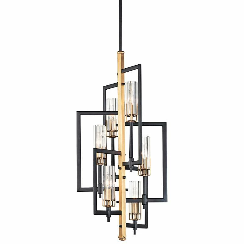 Maxim Flambeau 19 1/4" Wide Black Antique Brass 6-Light Pendant 4 Maxim Flambeau 19 1/4" Wide Black Antique Brass 6-Light Pendant - Image 2