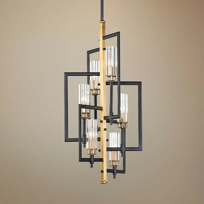 Maxim Flambeau 19 1/4" Wide Black Antique Brass 6-Light Pendant 3 Maxim Flambeau 19 1/4" Wide Black Antique Brass 6-Light Pendant