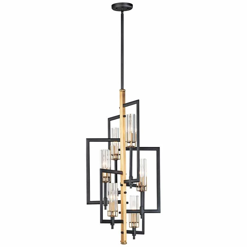 Maxim Flambeau 19 1/4" Wide Black Antique Brass 6-Light Pendant 6 Maxim Flambeau 19 1/4" Wide Black Antique Brass 6-Light Pendant - Image 4