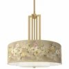 Floral Spray Carey 24" Gold 4-Light Chandelier -Outlet The Radiantix Store floral spray carey 24 inch gold 4 light chandelier 844n6