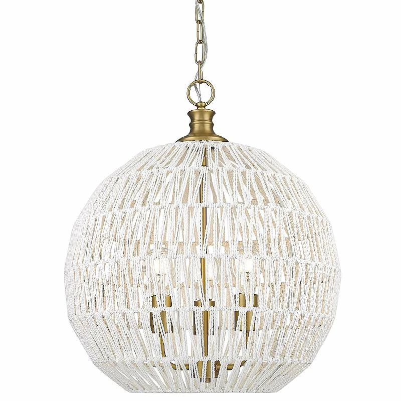 Golden Lighting Florence 18 1/2"W Brushed Champagne Bronze 3-Light Pendant 4 Golden Lighting Florence 18 1/2"W Brushed Champagne Bronze 3-Light Pendant - Image 2