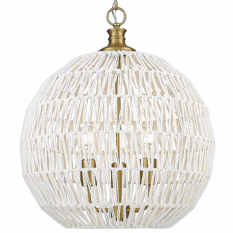 Golden Lighting Florence 18 1/2"W Brushed Champagne Bronze 3-Light Pendant 6 Golden Lighting Florence 18 1/2"W Brushed Champagne Bronze 3-Light Pendant - Image 4