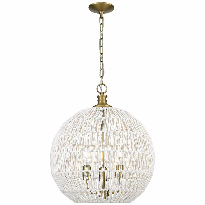 Golden Lighting Florence 18 1/2"W Brushed Champagne Bronze 3-Light Pendant 7 Golden Lighting Florence 18 1/2"W Brushed Champagne Bronze 3-Light Pendant - Image 5