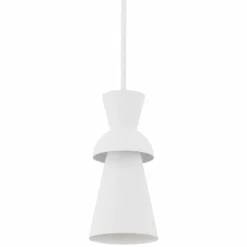 Troy Florence 6 1/2" Wide Gesso White Mini Pendant