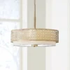 Fredrick Ramond Jules 21"W Oblongs Gold Drum Pendant Light -Outlet The Radiantix Store fredrick ramond jules 21 inchw oblongs gold drum pendant light 8y188cropped