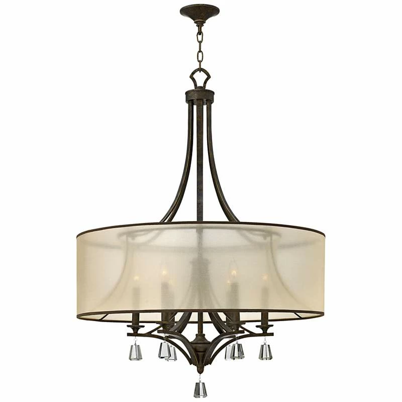 Fredrick Ramond Mime 30 1/4" Wide Bronze Chandelier 4 Fredrick Ramond Mime 30 1/4" Wide Bronze Chandelier - Image 2