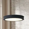 Fusion Bevel 16" Wide Matte Black Modern LED Pendant Light -Outlet The Radiantix Store fusion bevel 16 inch wide matte black modern led pendant light 85t45cropped