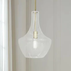 Fusion™ Harlow 12" Wide Brushed Brass Mini Pendant