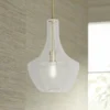 Fusion™ Harlow 14" Wide Brushed Brass Pendant Light -Outlet The Radiantix Store fusion harlow 14 inch wide brushed brass pendant light 85v10cropped