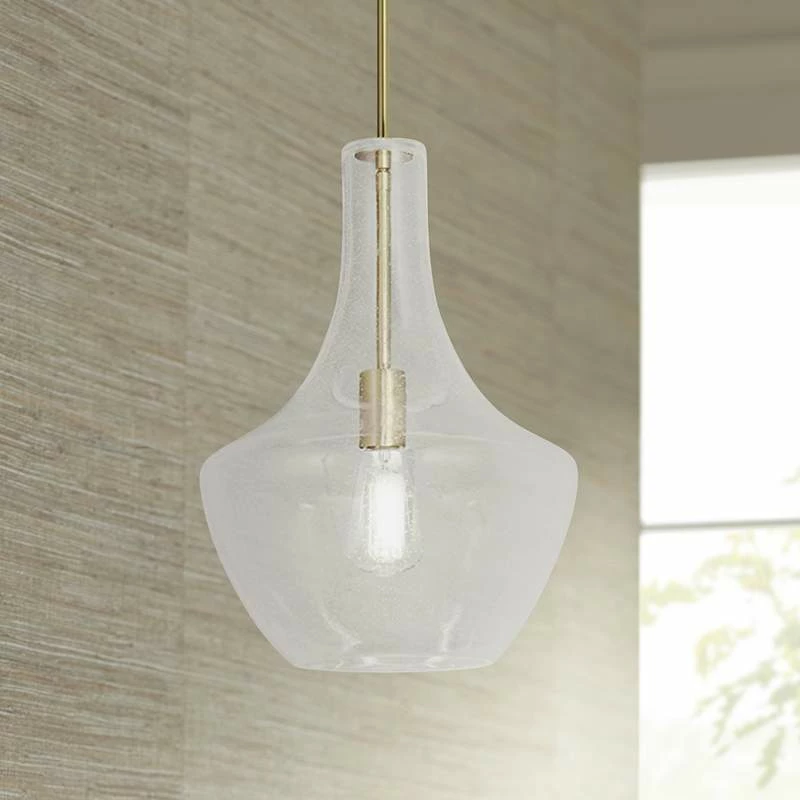 Fusion™ Harlow 14" Wide Brushed Brass Pendant Light 3 Fusion™ Harlow 14" Wide Brushed Brass Pendant Light