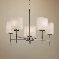 Fusion™ Union 23 1/2" W Brushed Nickel 5-Light Chandelier