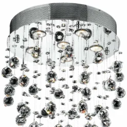 Galaxy 18" Wide Chrome And Crystal 6-Light Chandelier -Outlet The Radiantix Store galaxy 18 inch wide chrome and crystal 6 light chandelier 39v37views1