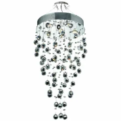 Galaxy 18" Wide Chrome And Crystal 6-Light Chandelier -Outlet The Radiantix Store galaxy 18 inch wide chrome and crystal 6 light chandelier 39v37views2