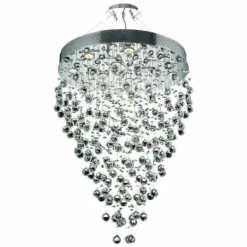 Galaxy 28" Wide Chrome And Crystal 12-Light Chandelier -Outlet The Radiantix Store galaxy 28 inch wide chrome and crystal 12 light chandelier 39v60views2