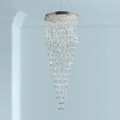 Galaxy 30" Wide Chrome And Crystal 16-Light Chandelier