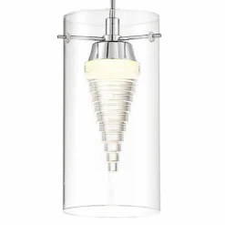 George Kovacs Funnel Cloud 4"W Chrome LED Mini Pendant Light -Outlet The Radiantix Store george kovacs funnel cloud 4 inchw chrome led mini pendant light 78g31views1