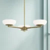 George Kovacs Scale 24" Wide Soft Brass Modern 3-Light LED Chandelier -Outlet The Radiantix Store george kovacs scale 24 inch wide soft brass modern 3 light led chandelier 88f03cropped