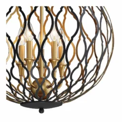 Gilded Glam 20"W Sand Coal Honey Gold 5-Light Pendant Light 7 Gilded Glam 20"W Sand Coal Honey Gold 5-Light Pendant Light -Outlet The Radiantix Store gilded glam 20 inchw sand coal honey gold 5 light pendant light 82v40views1