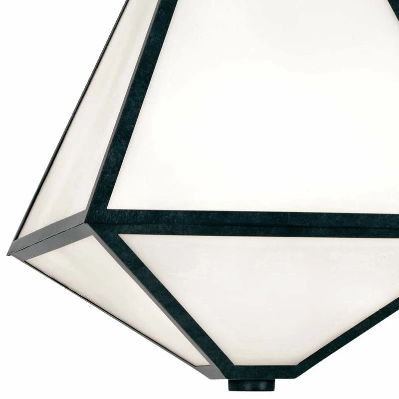 Glacier 14" Wide Black Charcoal Indoor-Outdoor Pendant Light 5 Glacier 14" Wide Black Charcoal Indoor-Outdoor Pendant Light - Image 3