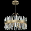 Glacier 25" Wide Champagne Gold LED Round Crystal Pendant -Outlet The Radiantix Store glacier 25 inch wide champagne gold led round crystal pendant 65x98