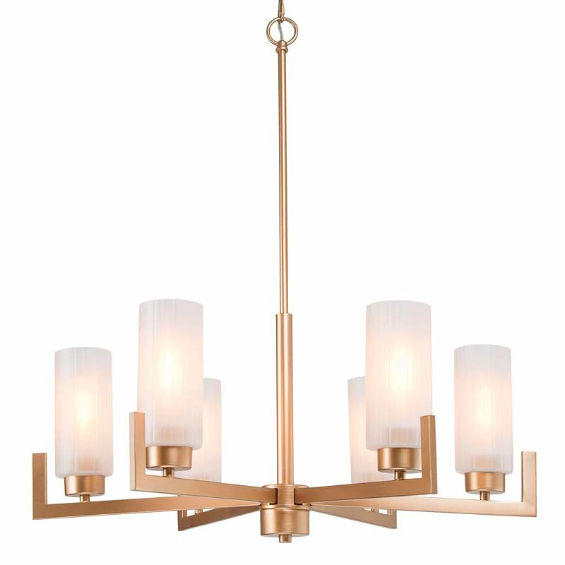 Gollin 27 1/2" Wide Gold 6-Light Chandelier 4 Gollin 27 1/2" Wide Gold 6-Light Chandelier - Image 2
