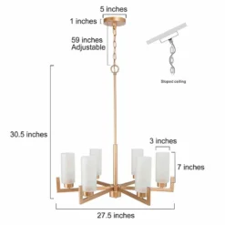 Gollin 27 1/2" Wide Gold 6-Light Chandelier 15 Gollin 27 1/2" Wide Gold 6-Light Chandelier -Outlet The Radiantix Store gollin 27 and one half inch wide gold 6 light chandelier 200e3views5