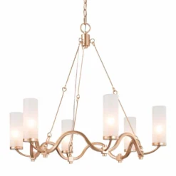 Gollin 29" Wide Gold 6-Light Chandelier -Outlet The Radiantix Store gollin 29 inch wide gold 6 light chandelier 232e3