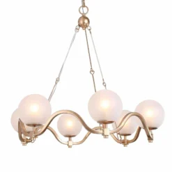 Gollin 30" Wide Gold 6-Light Chandelier -Outlet The Radiantix Store gollin 30 inch wide gold 6 light chandelier 233e3