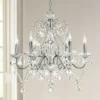Grace 23 1/2" Wide Chrome And Crystal 6-Light Chandelier -Outlet The Radiantix Store grace 23 and one half inch wide chrome and crystal 6 light chandelier 92905cropped