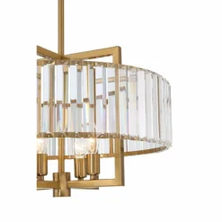 Gretel 19 1/2" Wide Soft Gold And Crystal 4-Light Pendant 10 Gretel 19 1/2" Wide Soft Gold And Crystal 4-Light Pendant -Outlet The Radiantix Store gretel 19 and one half inch wide soft gold and crystal 4 light pendant 379m2views1