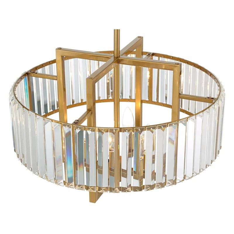 Gretel 19 1/2" Wide Soft Gold And Crystal 4-Light Pendant 7 Gretel 19 1/2" Wide Soft Gold And Crystal 4-Light Pendant - Image 5