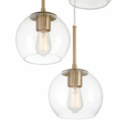 Haniger 19 1/4" Wide Soft Gold Multi-Light Pendant -Outlet The Radiantix Store haniger 19 and one quarter inch wide soft gold multi light pendant 048a6views1