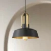 Harmonic 12" Wide Black And Warm Brass Mini Pendant Light -Outlet The Radiantix Store harmonic 12 inch wide black and warm brass mini pendant light 63c87cropped