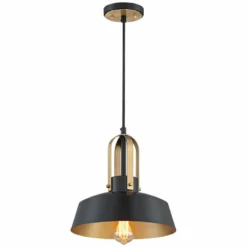 Harmonic 12" Wide Black And Warm Brass Mini Pendant Light -Outlet The Radiantix Store harmonic 12 inch wide black and warm brass mini pendant light 63c87views4