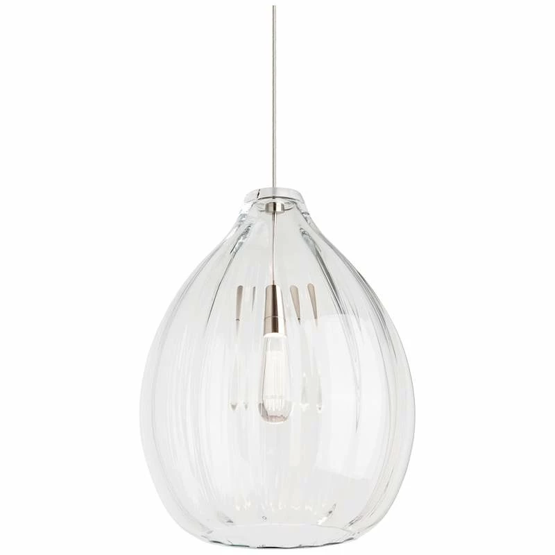 Harper 16 3/4" Wide Clear Glass Satin Nickel Pendant Light 4 Harper 16 3/4" Wide Clear Glass Satin Nickel Pendant Light - Image 2