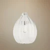 Harper 16 3/4" Wide Clear Glass Satin Nickel Pendant Light -Outlet The Radiantix Store harper 16 and three quarter inch wide clear glass satin nickel pendant light 12j14cropped