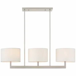 Livex Lighting Hayworth 42" Wide Nickel White Shade Modern Kitchen Island Chandelier 6 Livex Lighting Hayworth 42" Wide Nickel White Shade Modern Kitchen Island Chandelier -Outlet The Radiantix Store hayworth 42 inch wide nickel white shade modern kitchen island chandelier 69m93