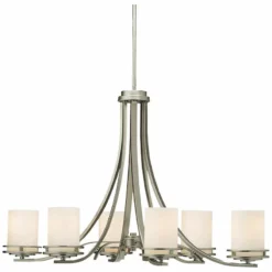 Hendrik Nickel 36" Wide 6-Light Oval Chandelier -Outlet The Radiantix Store hendrik nickel 36 inch wide 6 light oval chandelier 43314