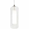 AFX Hermosa 6"W Nickel Clear Swirl Glass LED Mini Pendant Light -Outlet The Radiantix Store hermosa 6 inchw nickel clear swirl glass led mini pendant light 88a29