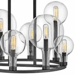 Hinkley Alchemy 24 1/4" Wide Black 8-Light Chandelier -Outlet The Radiantix Store hinkley alchemy 24 and one quarter inch wide black 8 light chandelier 86g64views1